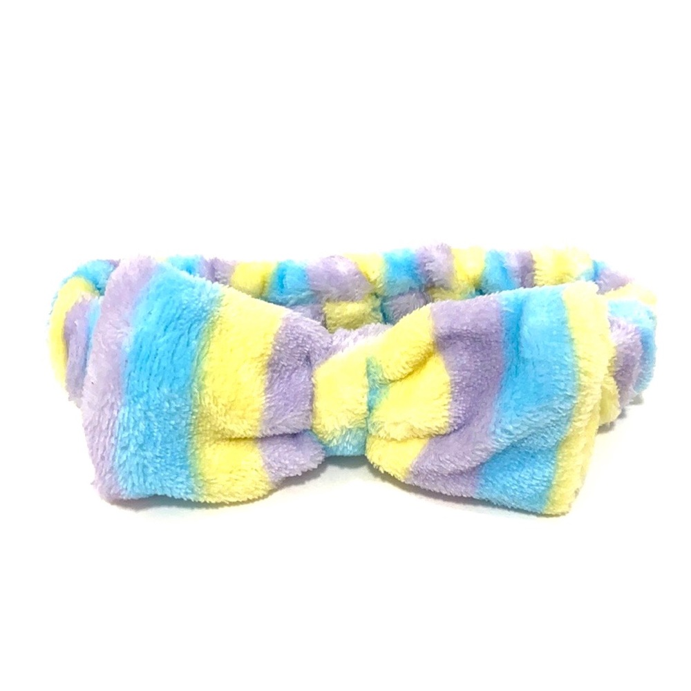 Spa Headband Striped Purple Blue Makeup Hair Band